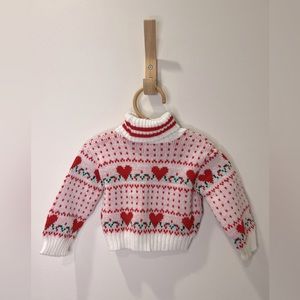 VTG 70s Babyfair Heart Sweater